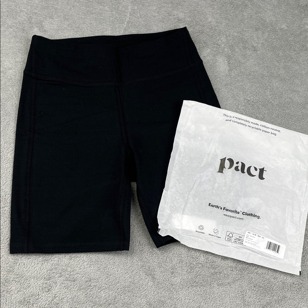 NEW PACT Organic Women's Black On The Go-To Bike Short‎ XS